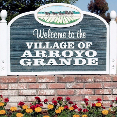 The sign coming into the Village